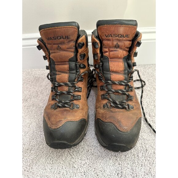 Vasque Vibram Mens Hiking Boots Size 7M Brown/Black Leather Lace Up 716M - Picture 3 of 13